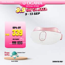 [Apply Code: 6TT31] OGAWA BellaX Slimming & Heating Belt With Vibration Massager (Rose White)*